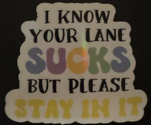 I know your lane sucks but please stay in it