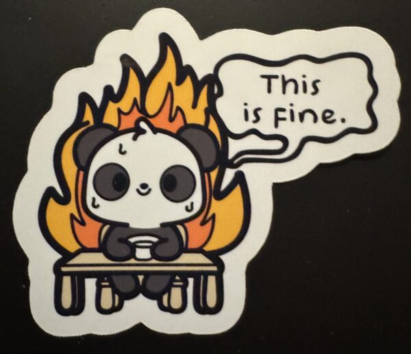 This is Fine Panda sticker