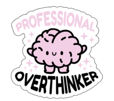 Professional Overthinker Funny Sticker