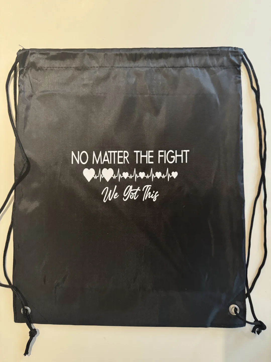 Love for Laura and Lulu Bag - Nylon Cinch Bag - Image 2