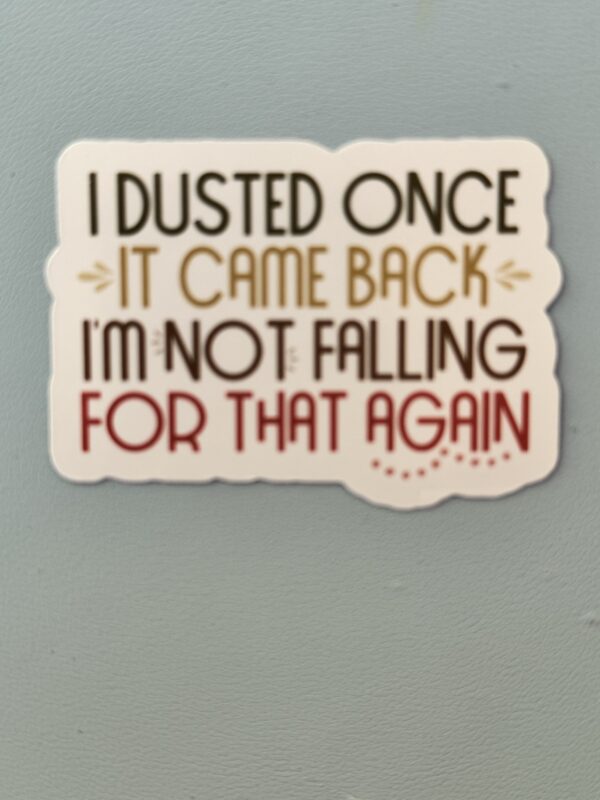 I dusted once...