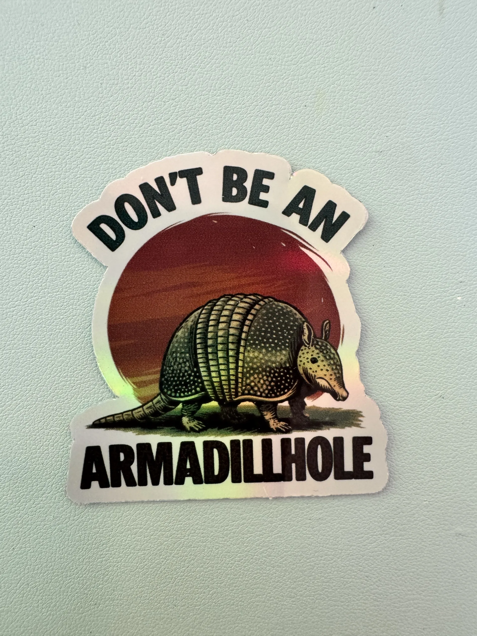 You can be a lot of things, but don't be an armadildo!