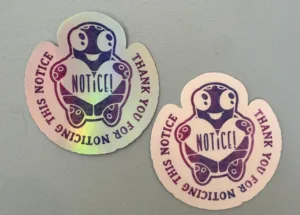 We noticed you noticing this. Thank you for noticing this notice.