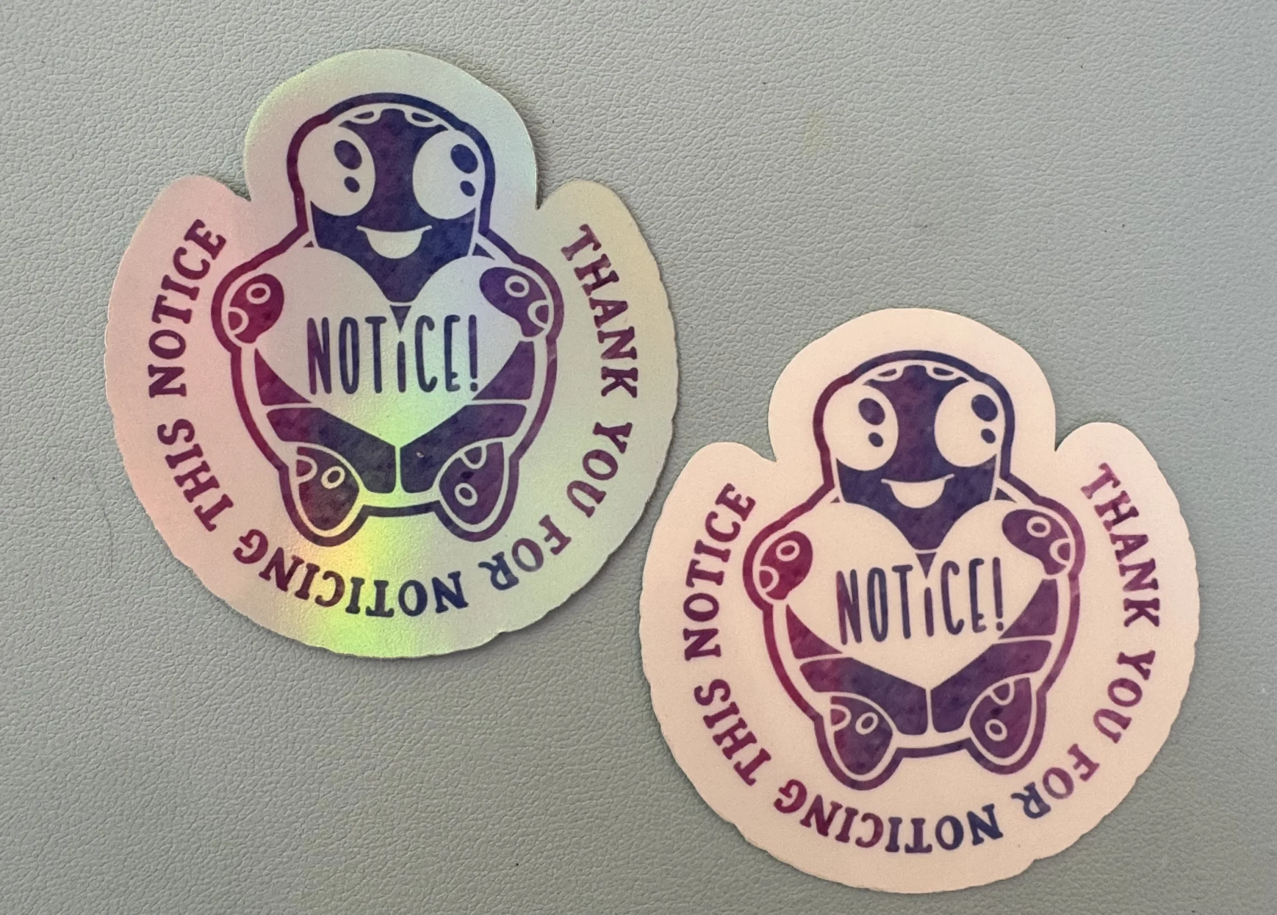 We noticed you noticing this. Thank you for noticing this notice.