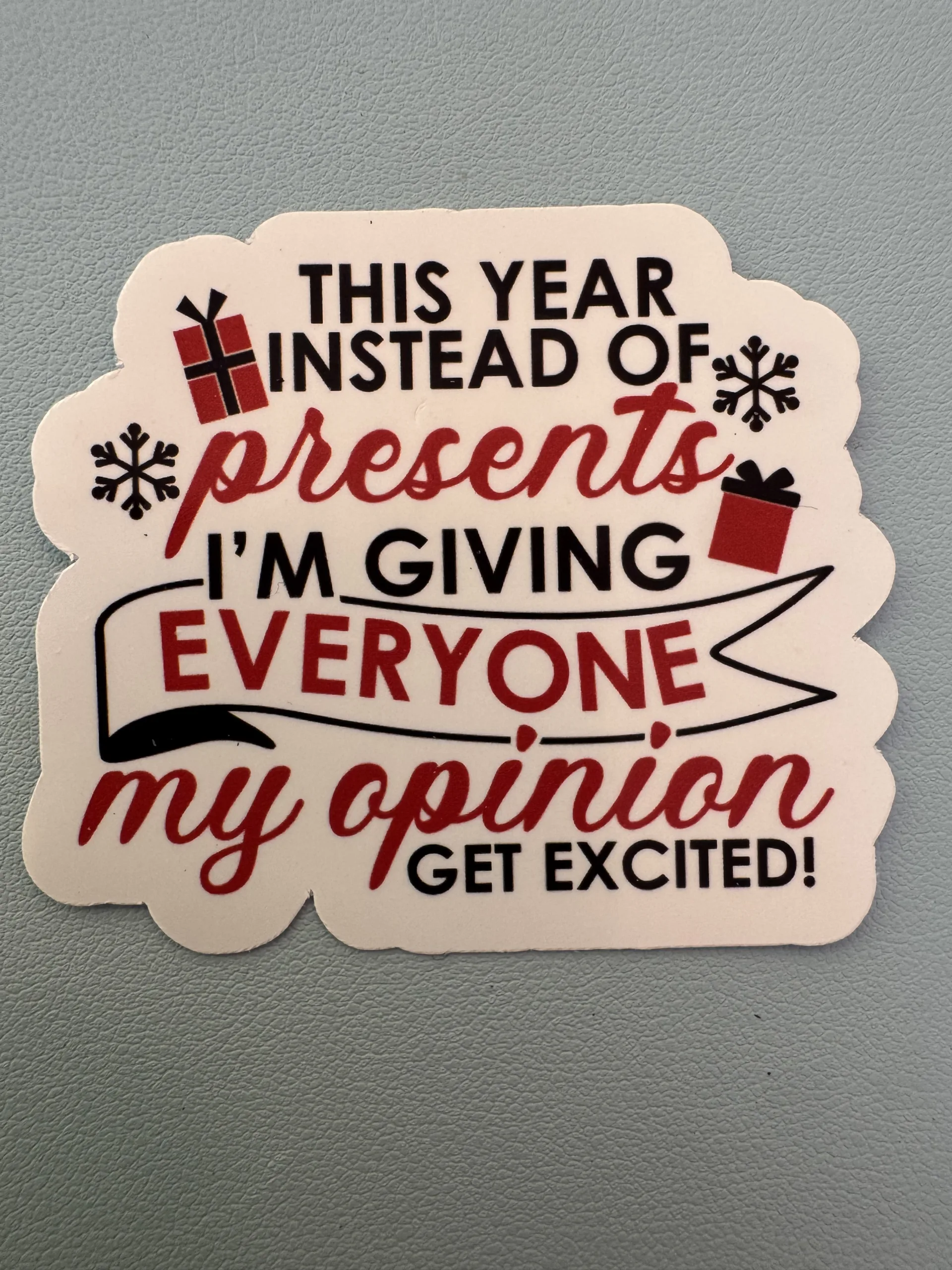 All I'm giving this year is my opinion!